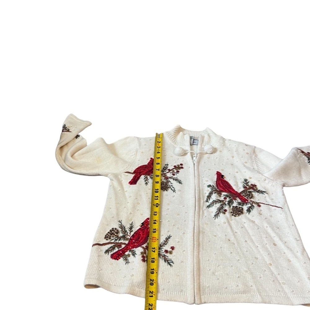 Heirloom Collectibles Cardinals Women’s Cardigan Full Zip Sequins Size PM - Picture 11 of 14